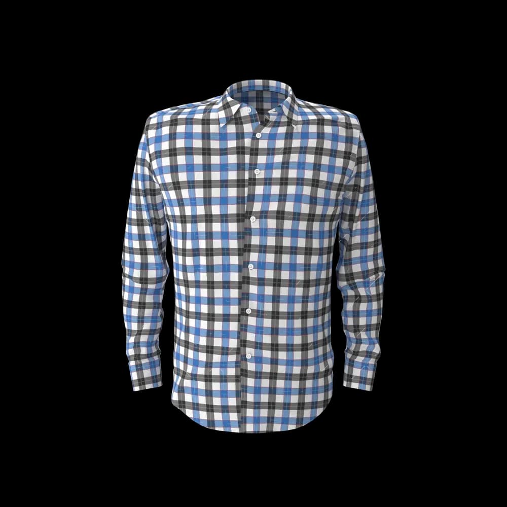 Blue & Black Check Shirt